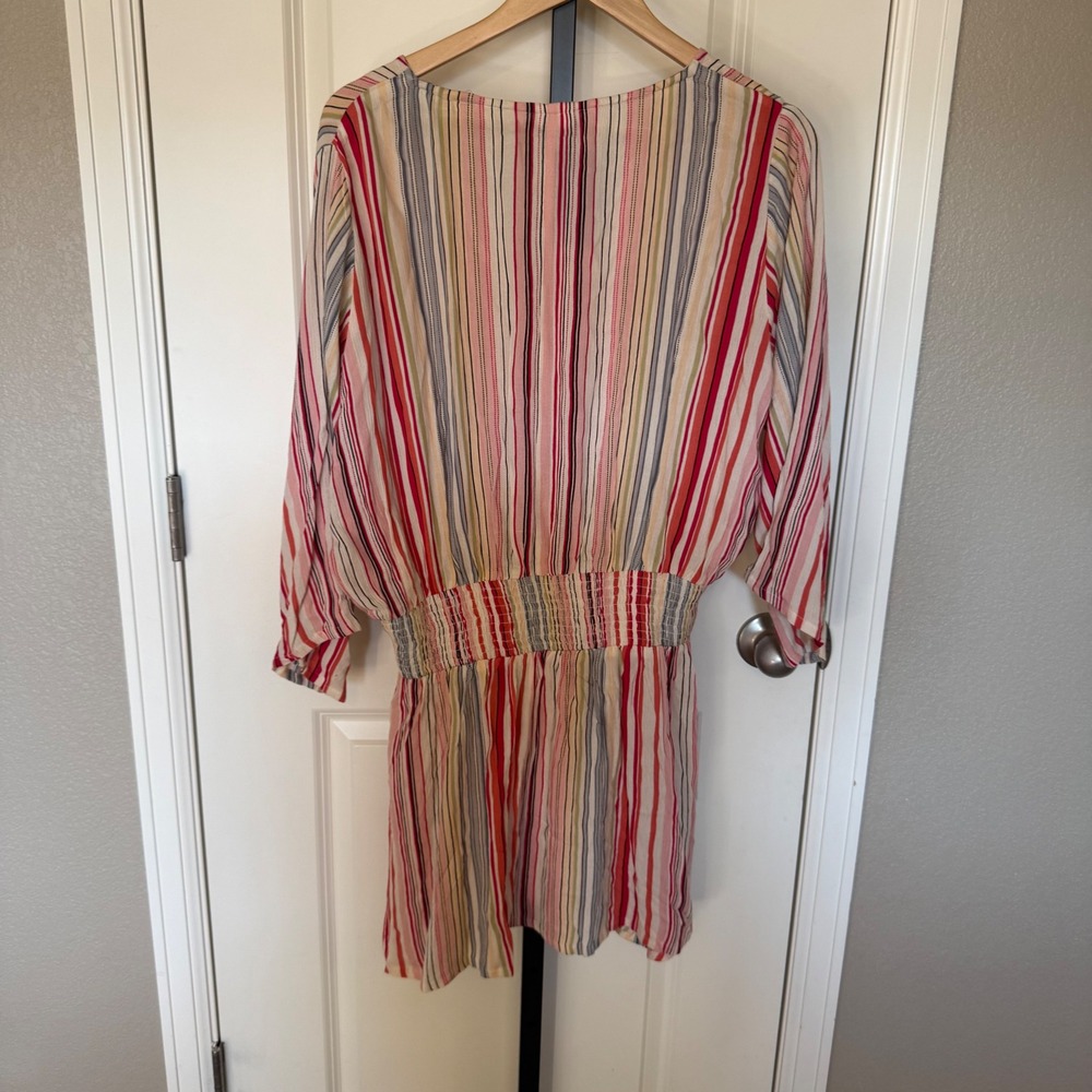 Lascana Striped Swim Cover Up Mini Dress Womens Size 10 Multicolor Beachwear NWT - Picture 5 of 10